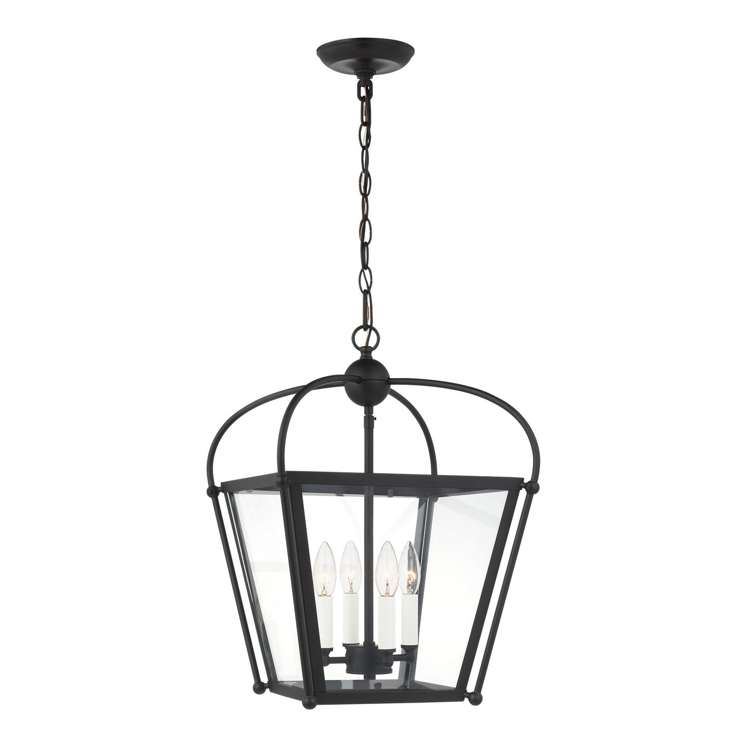 Visual Comfort Studio - 5191004-112 - Four Light Foyer - Charleston - Midnight Black from Lighting & Bulbs Unlimited in Charlotte, NC