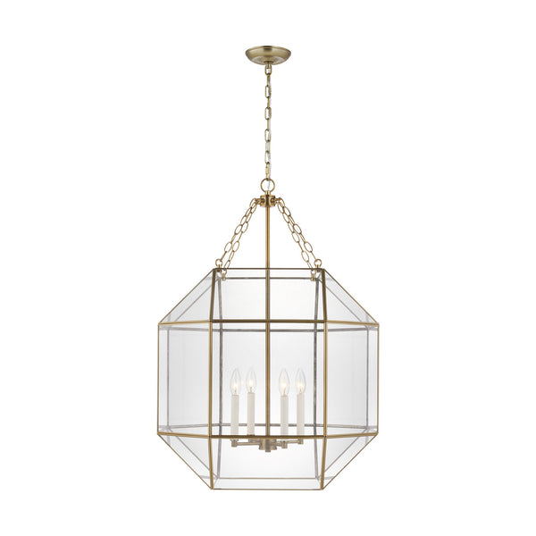 Visual Comfort Studio - 5279404-848 - Four Light Lantern - Morrison - Satin Brass from Lighting & Bulbs Unlimited in Charlotte, NC