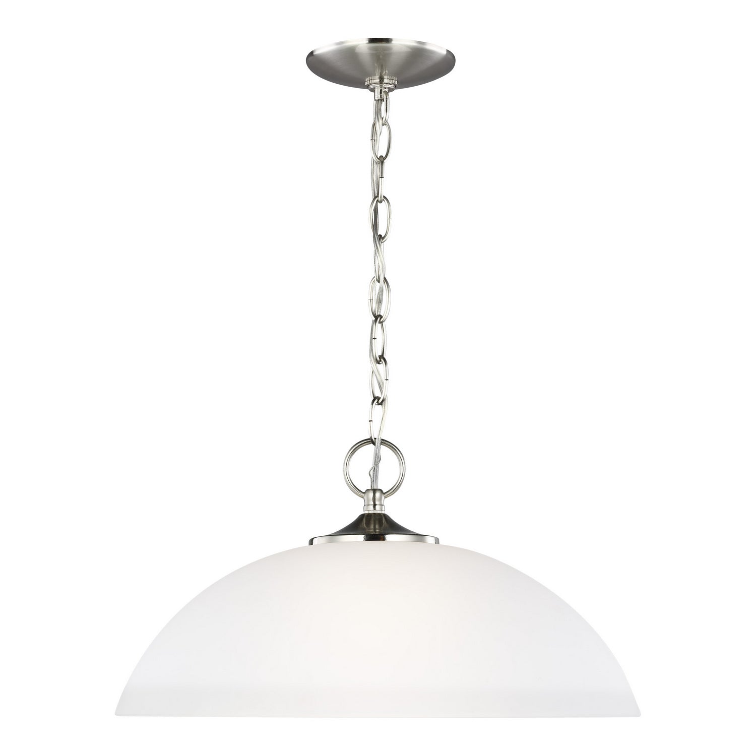 Generation Lighting - 6516501-962 - One Light Pendant - Geary - Brushed Nickel from Lighting & Bulbs Unlimited in Charlotte, NC