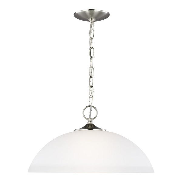 Generation Lighting - 6516501-962 - One Light Pendant - Geary - Brushed Nickel from Lighting & Bulbs Unlimited in Charlotte, NC
