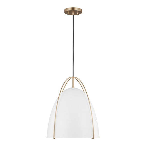 Visual Comfort Studio - 6651801-848 - One Light Pendant - Norman - Satin Brass from Lighting & Bulbs Unlimited in Charlotte, NC