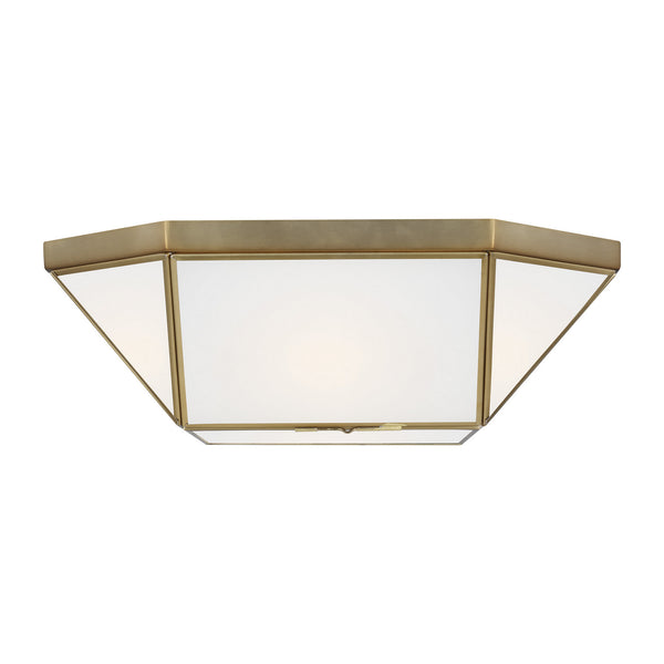 Visual Comfort Studio - 7579452-848 - Two Light Flush Mount - Morrison - Satin Brass from Lighting & Bulbs Unlimited in Charlotte, NC