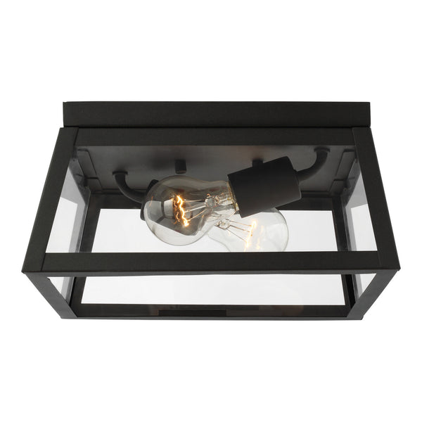 Visual Comfort Studio - 7848402EN3-12 - Two Light Outdoor Flush Mount - Founders - Black from Lighting & Bulbs Unlimited in Charlotte, NC