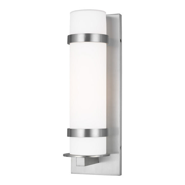 Generation Lighting - 8618301-04 - One Light Outdoor Wall Lantern - Alban - Satin Aluminum from Lighting & Bulbs Unlimited in Charlotte, NC