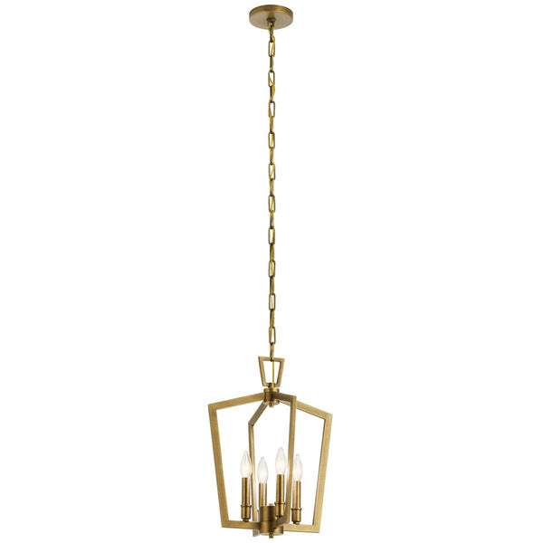 Kichler - 43498NBR - Four Light Pendant - Abbotswell - Natural Brass from Lighting & Bulbs Unlimited in Charlotte, NC