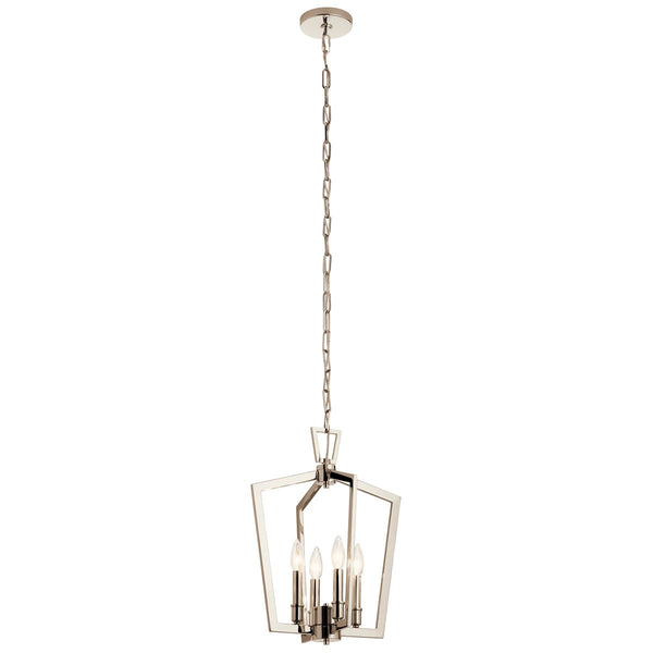 Kichler - 43498PN - Four Light Pendant - Abbotswell - Polished Nickel from Lighting & Bulbs Unlimited in Charlotte, NC