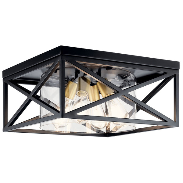 Kichler - 44084BK - Four Light Flush Mount - Moorgate - Black from Lighting & Bulbs Unlimited in Charlotte, NC