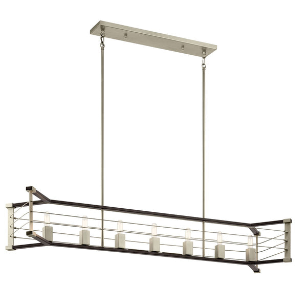 Kichler - 44252MOK - Seven Light Linear Chandelier - Lente - Midnight Oak from Lighting & Bulbs Unlimited in Charlotte, NC