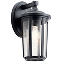One Light Outdoor Wall Mount from the Fairfield Collection in Black Finish by Kichler
