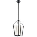 LED Foyer Pendant from the Calters Collection in Black Finish by Kichler