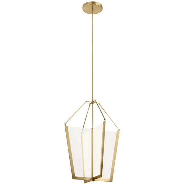 Kichler - 52292CGLED - LED Foyer Pendant - Calters - Champagne Gold from Lighting & Bulbs Unlimited in Charlotte, NC