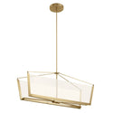 LED Linear Chandelier from the Calters Collection in Champagne Gold Finish by Kichler