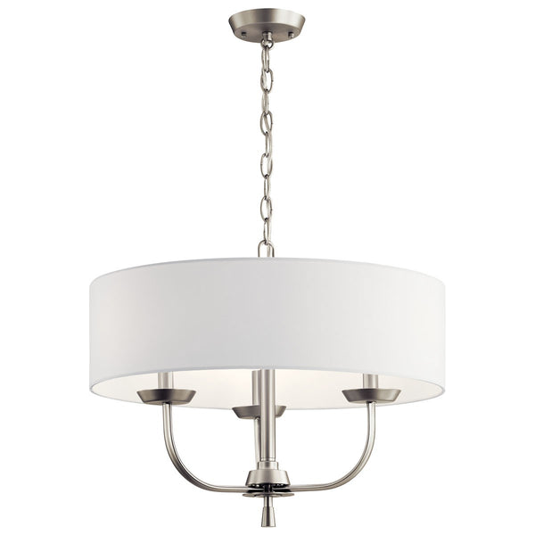 Kichler - 52384NI - Three Light Chandelier - Kennewick - Brushed Nickel from Lighting & Bulbs Unlimited in Charlotte, NC