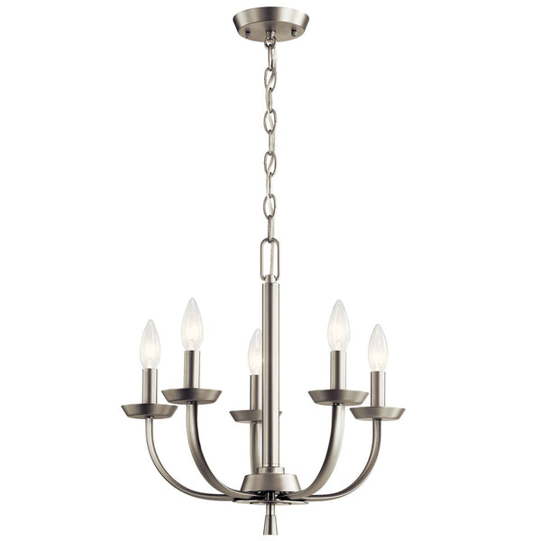Five Light Chandelier from the Kennewick Collection in Brushed Nickel Finish by Kichler