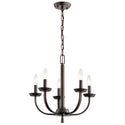 Five Light Chandelier from the Kennewick Collection in Olde Bronze Finish by Kichler