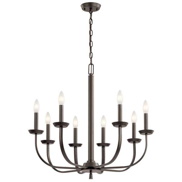 Kichler - 52388OZ - Eight Light Chandelier - Kennewick - Olde Bronze from Lighting & Bulbs Unlimited in Charlotte, NC