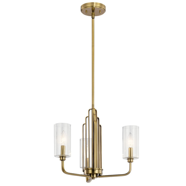Kichler - 52410BNB - Three Light Chandelier - Kimrose - Brushed Natural Brass from Lighting & Bulbs Unlimited in Charlotte, NC
