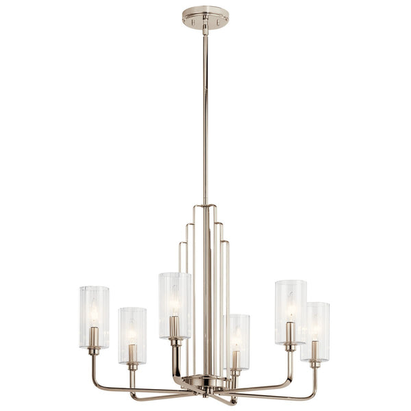 Kichler - 52411PN - Six Light Chandelier - Kimrose - Polished Nickel from Lighting & Bulbs Unlimited in Charlotte, NC