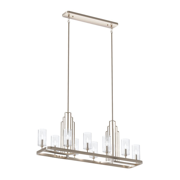 Kichler - 52413PN - Ten Light Linear Chandelier - Kimrose - Polished Nickel from Lighting & Bulbs Unlimited in Charlotte, NC