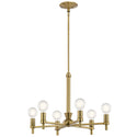 Six Light Chandelier from the Torvee Collection in Brushed Natural Brass Finish by Kichler