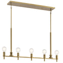 Kichler - 52425BNB - Five Light Linear Chandelier - Torvee - Brushed Natural Brass from Lighting & Bulbs Unlimited in Charlotte, NC