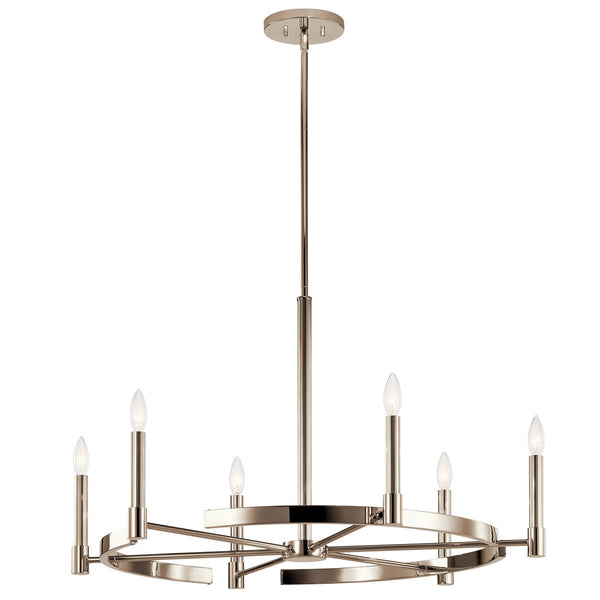 Kichler - 52427PN - Six Light Chandelier - Tolani - Polished Nickel from Lighting & Bulbs Unlimited in Charlotte, NC