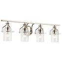 Four Light Bath from the Everett Collection in Polished Nickel Finish by Kichler