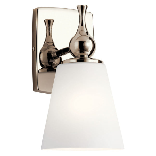 One Light Wall Sconce from the Cosabella Collection in Polished Nickel Finish by Kichler