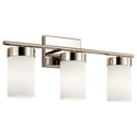 Three Light Bath from the Ciona Collection in Polished Nickel Finish by Kichler