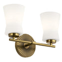 Two Light Bath from the Brianne Collection in Brushed Natural Brass Finish by Kichler