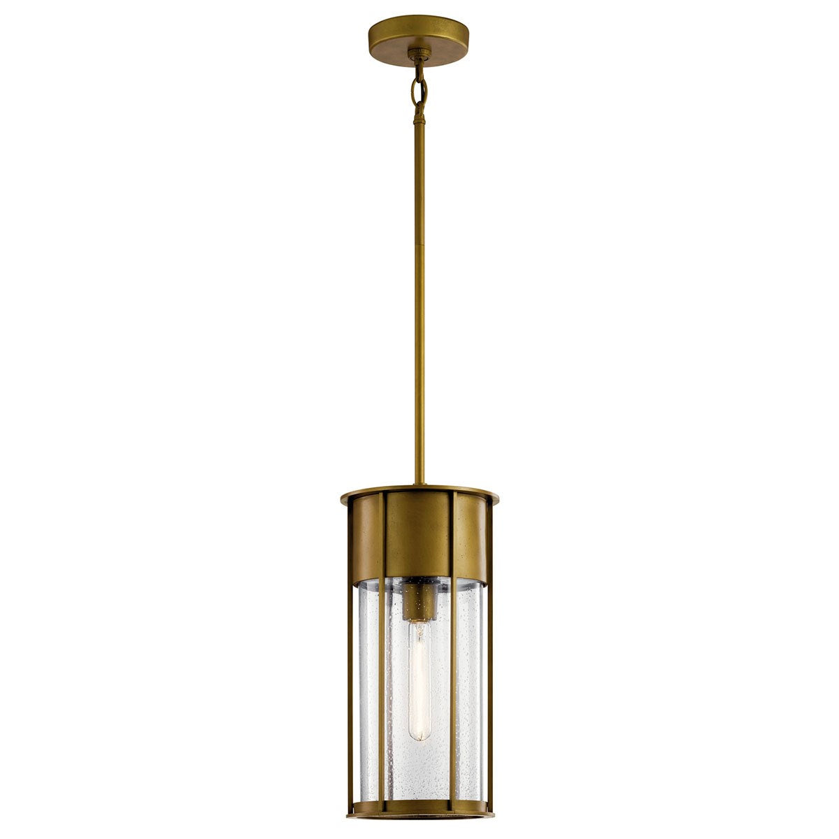 Kichler - 59082NBR - One Light Outdoor Pendant - Camillo - Natural Brass from Lighting & Bulbs Unlimited in Charlotte, NC