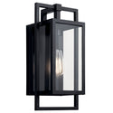 One Light Outdoor Wall Mount from the Goson Collection in Black Finish by Kichler