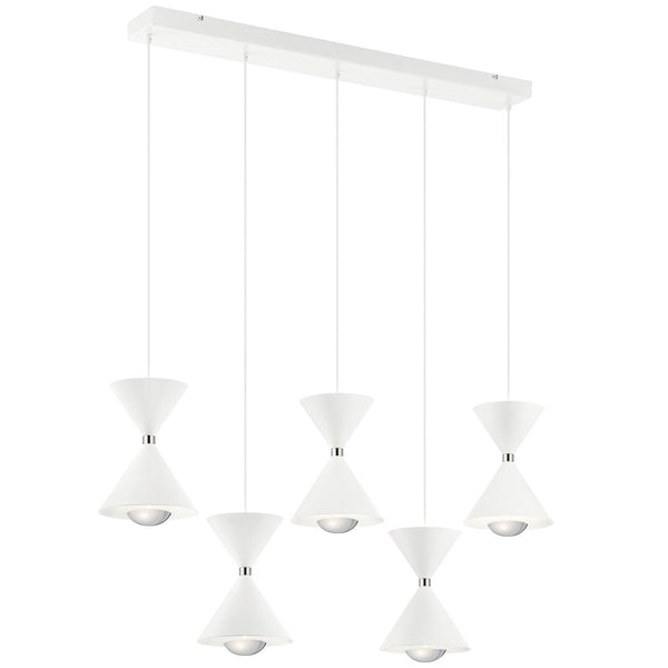 LED Linear Chandelier from the Kordan Collection in Matte White Finish by Kichler