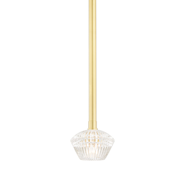 Hudson Valley - 6140-AGB - One Light Pendant - Barclay - Aged Brass from Lighting & Bulbs Unlimited in Charlotte, NC