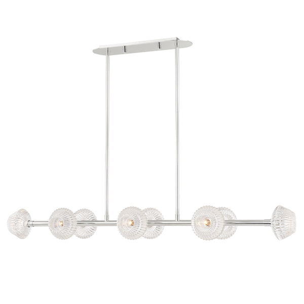Hudson Valley - 6154-PN - Eight Light Island Pendant - Barclay - Polished Nickel from Lighting & Bulbs Unlimited in Charlotte, NC