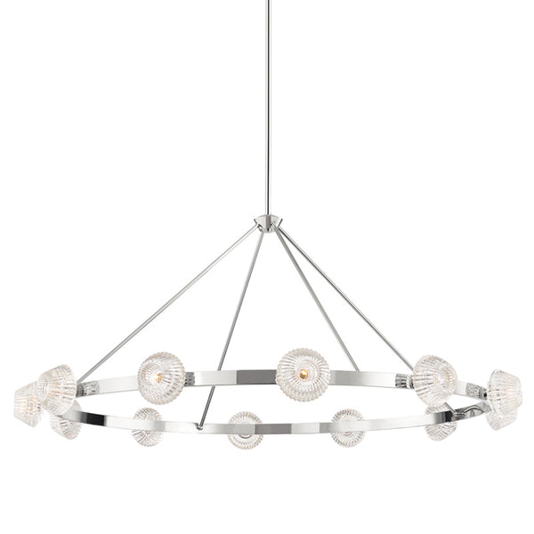 Hudson Valley - 6165-PN - 12 Light Chandelier - Barclay - Polished Nickel from Lighting & Bulbs Unlimited in Charlotte, NC