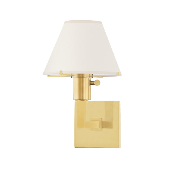 Hudson Valley - MDS130-AGB - One Light Wall Sconce - Leeds - Aged Brass from Lighting & Bulbs Unlimited in Charlotte, NC