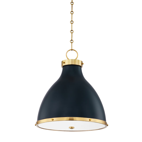 Hudson Valley - MDS361-AGB/DBL - Two Light Pendant - Painted No. 3 - Aged Brass/Darkest Blue from Lighting & Bulbs Unlimited in Charlotte, NC
