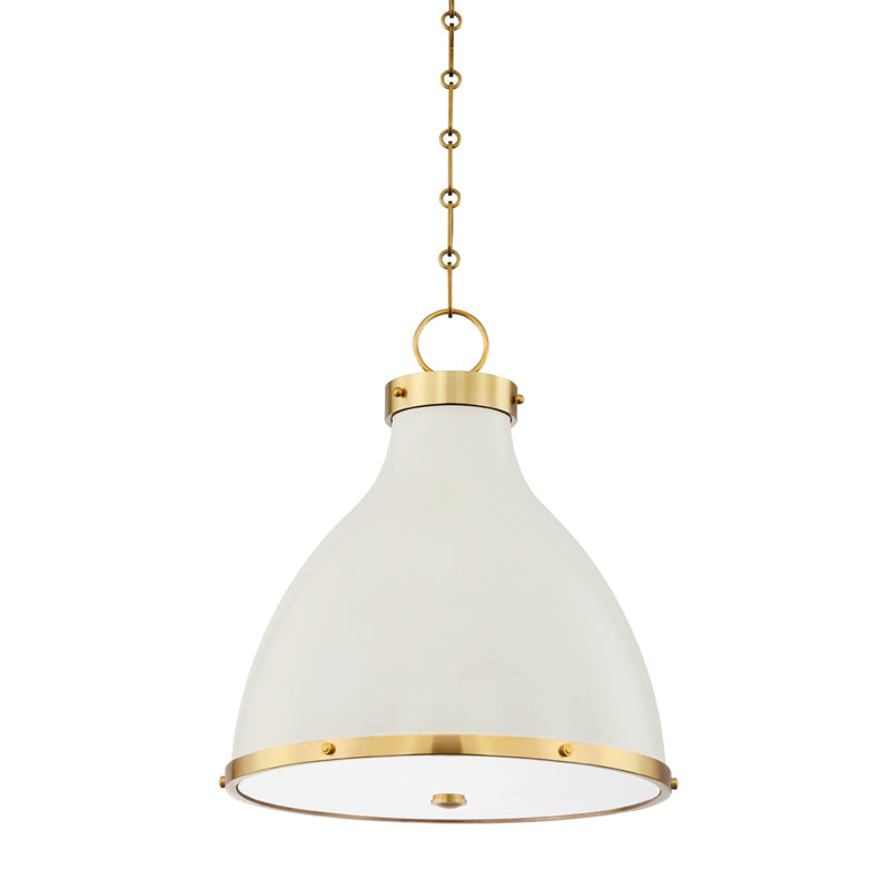 Hudson Valley - MDS361-AGB/OW - Two Light Pendant - Painted No. 3 - Aged Brass/Off White from Lighting & Bulbs Unlimited in Charlotte, NC