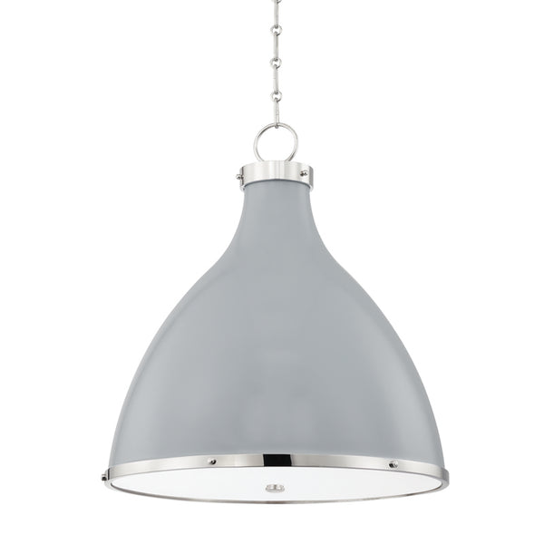 Hudson Valley - MDS362-PN/PG - Three Light Pendant - Painted No. 3 - Polished Nickel/Parma Gray Combo from Lighting & Bulbs Unlimited in Charlotte, NC
