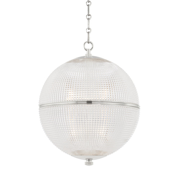 Hudson Valley - MDS801-PN - One Light Pendant - Sphere No. 3 - Polished Nickel from Lighting & Bulbs Unlimited in Charlotte, NC