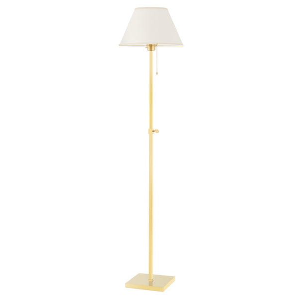 Hudson Valley - MDSL133-AGB - One Light Floor Lamp - Leeds - Aged Brass from Lighting & Bulbs Unlimited in Charlotte, NC