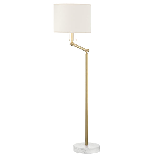 Hudson Valley - MDSL151-AGB - Two Light Floor Lamp - Essex - Aged Brass from Lighting & Bulbs Unlimited in Charlotte, NC