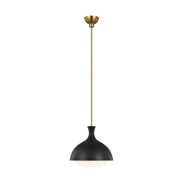 Visual Comfort Studio - AEP1021BBSMBK - One Light Pendant - Lucerne - Midnight Black and Burnished Brass from Lighting & Bulbs Unlimited in Charlotte, NC