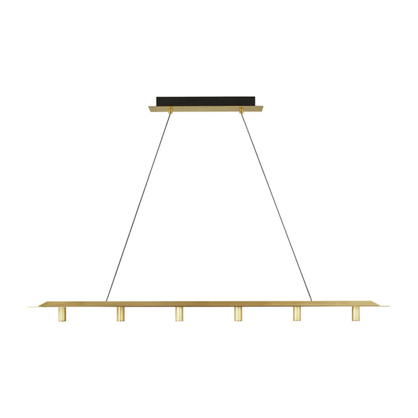 Visual Comfort Modern - 700LSPNT50NB-LED930 - LED Linear Suspension - Ponte - Natural Brass from Lighting & Bulbs Unlimited in Charlotte, NC