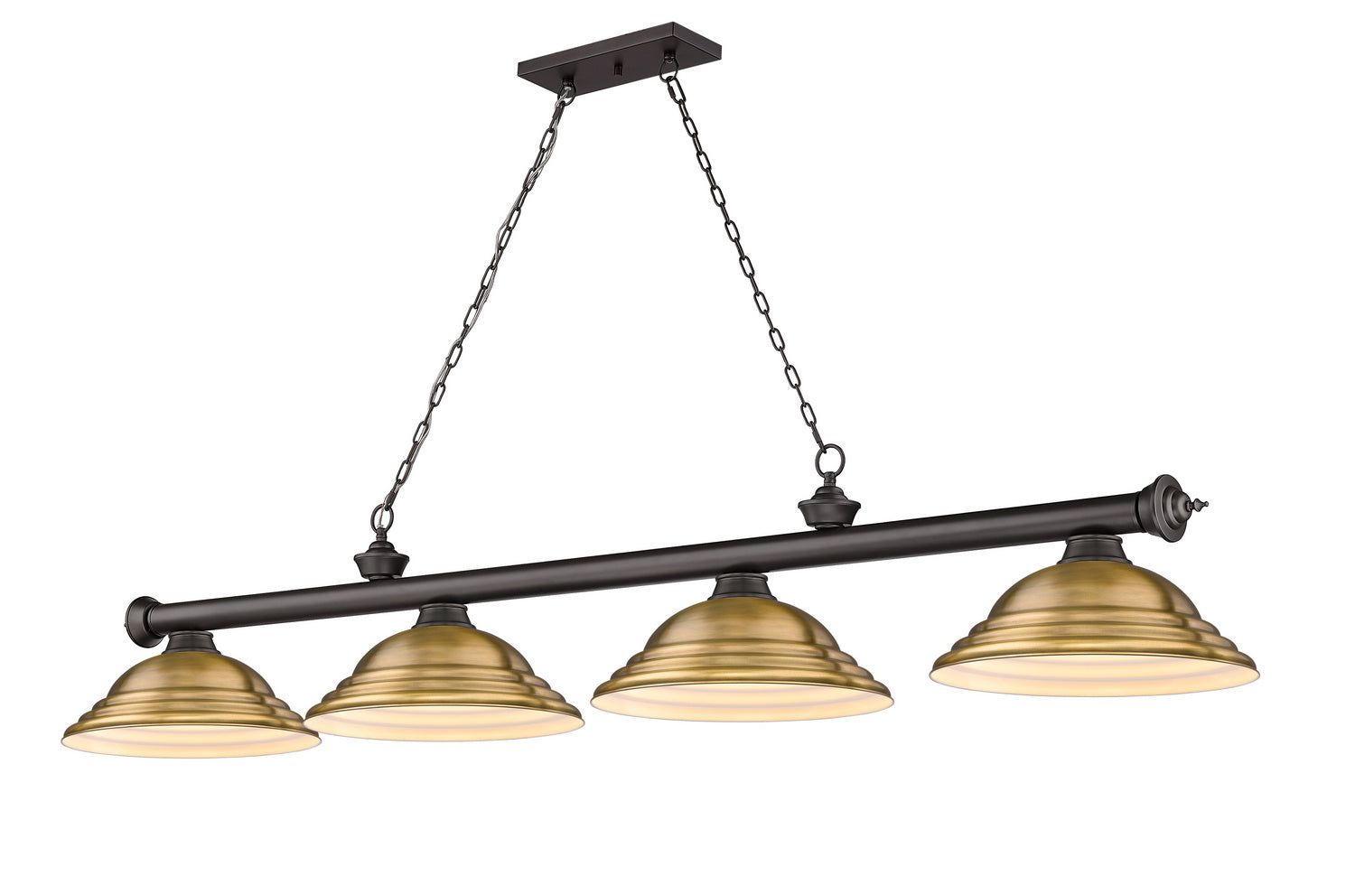 Z-Lite - 2306-4BRZ-SRB - Four Light Billiard - Cordon - Bronze from Lighting & Bulbs Unlimited in Charlotte, NC