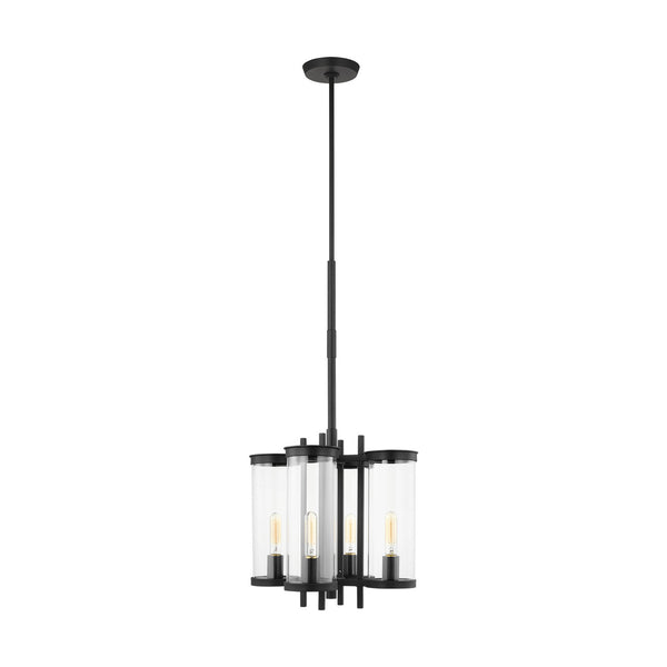 Visual Comfort Studio - CO1334TXB - Four Light Outdoor Chandelier - Eastham - Textured Black from Lighting & Bulbs Unlimited in Charlotte, NC