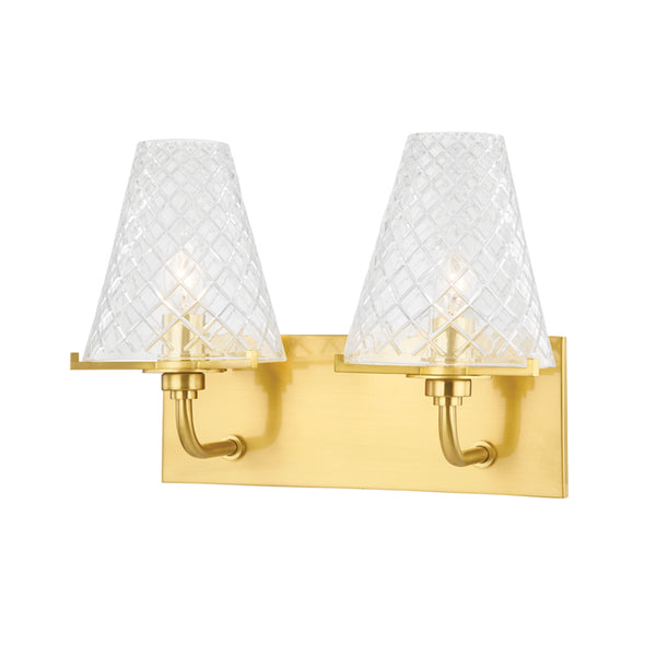 Mitzi - H495302-AGB - Two Light Bath Bracket - Irene - Aged Brass from Lighting & Bulbs Unlimited in Charlotte, NC