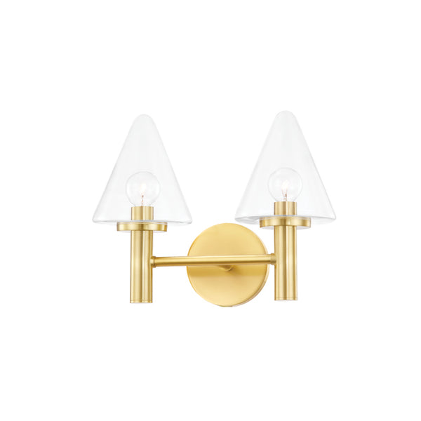 Mitzi - H540302-AGB - Two Light Bath Bracket - Connie - Aged Brass from Lighting & Bulbs Unlimited in Charlotte, NC