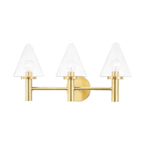 Mitzi - H540303-AGB - Three Light Bath Bracket - Connie - Aged Brass from Lighting & Bulbs Unlimited in Charlotte, NC